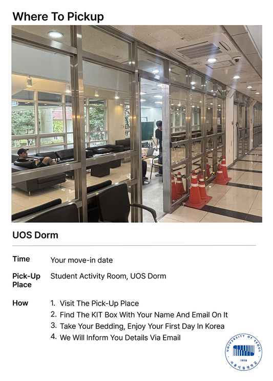 Bedding & Living Kit for UOS Dorm - Summer School Ⅰ
