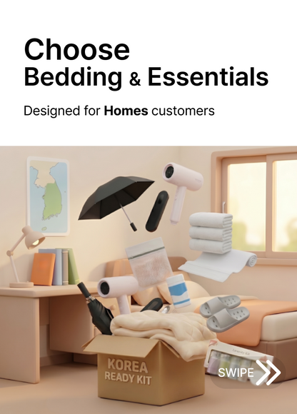 Homes Move-In Essentials Kit – Bedding & Living Set (Stay)