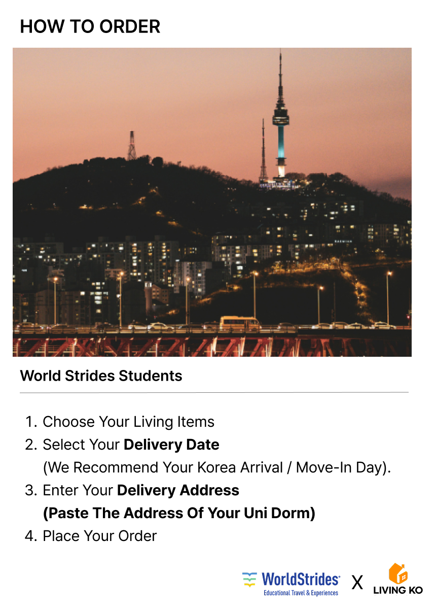Living Kit for World Strides Students