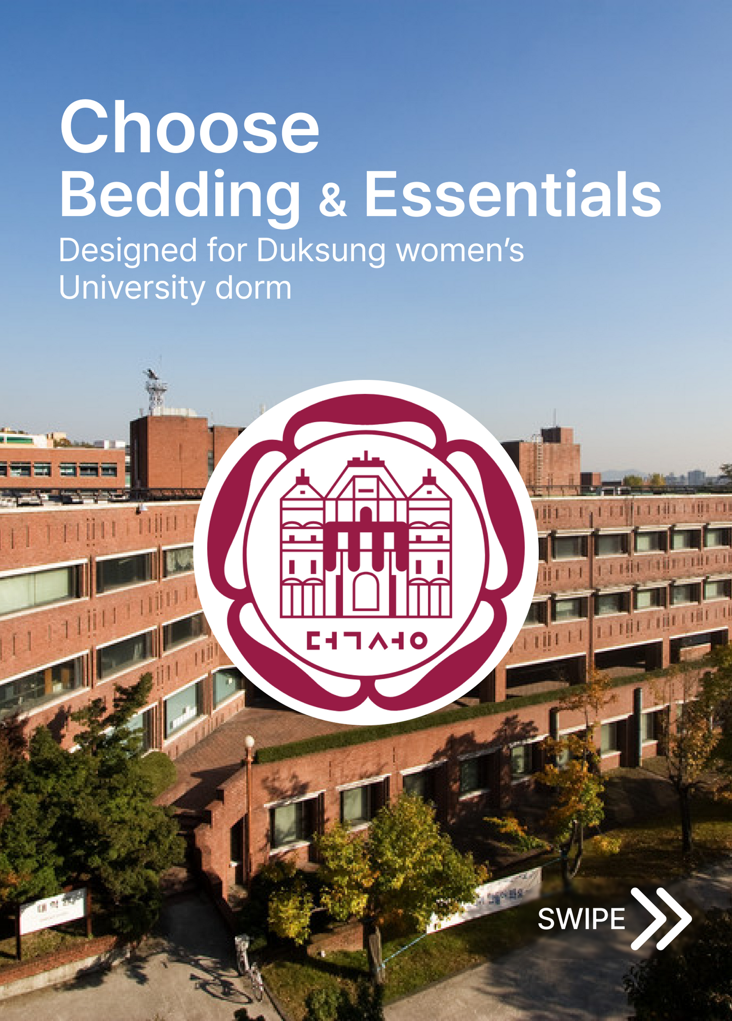 Duksung Women's University Bedding & Living Kit for Students