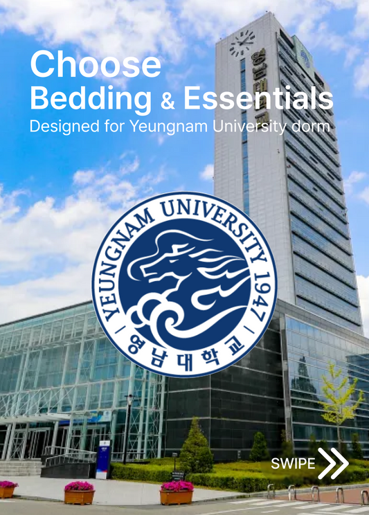 Bộ chăn ga gối & đồ dùng sinh hoạt cho ký túc xá Đại học Yeungnam